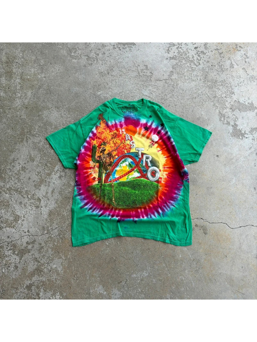 Travis Scott Cactus Jack Tye Dye Astro World 2018 Tee - Men’s Xl